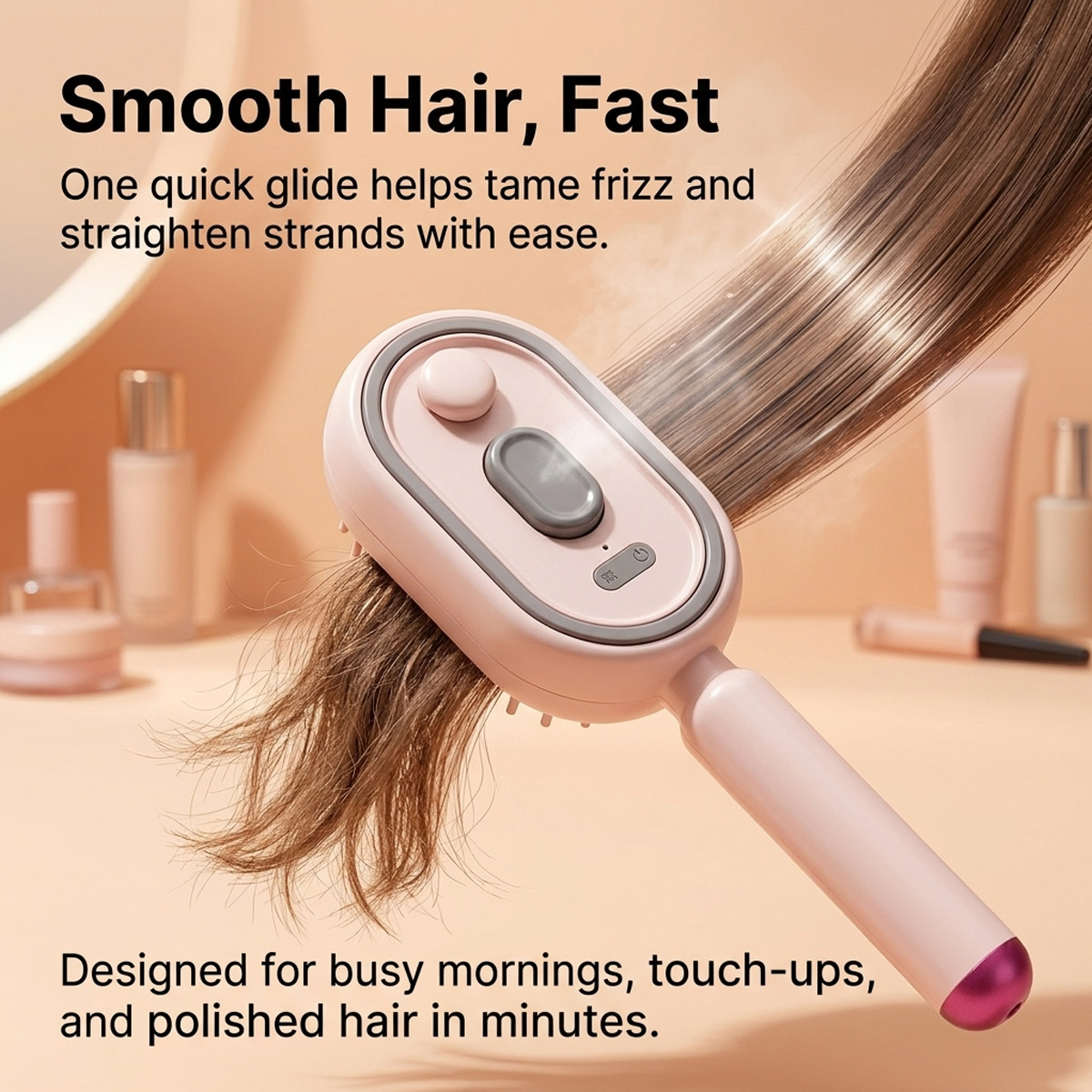 Hair Care Is Self Care - Escova Elétrica Autolimpante com Spray de