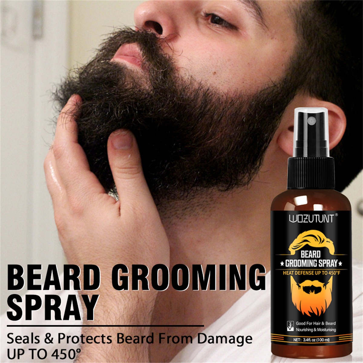 Hair Care Heat Protectant - Spray para Cuidado da Barba, Condicionador