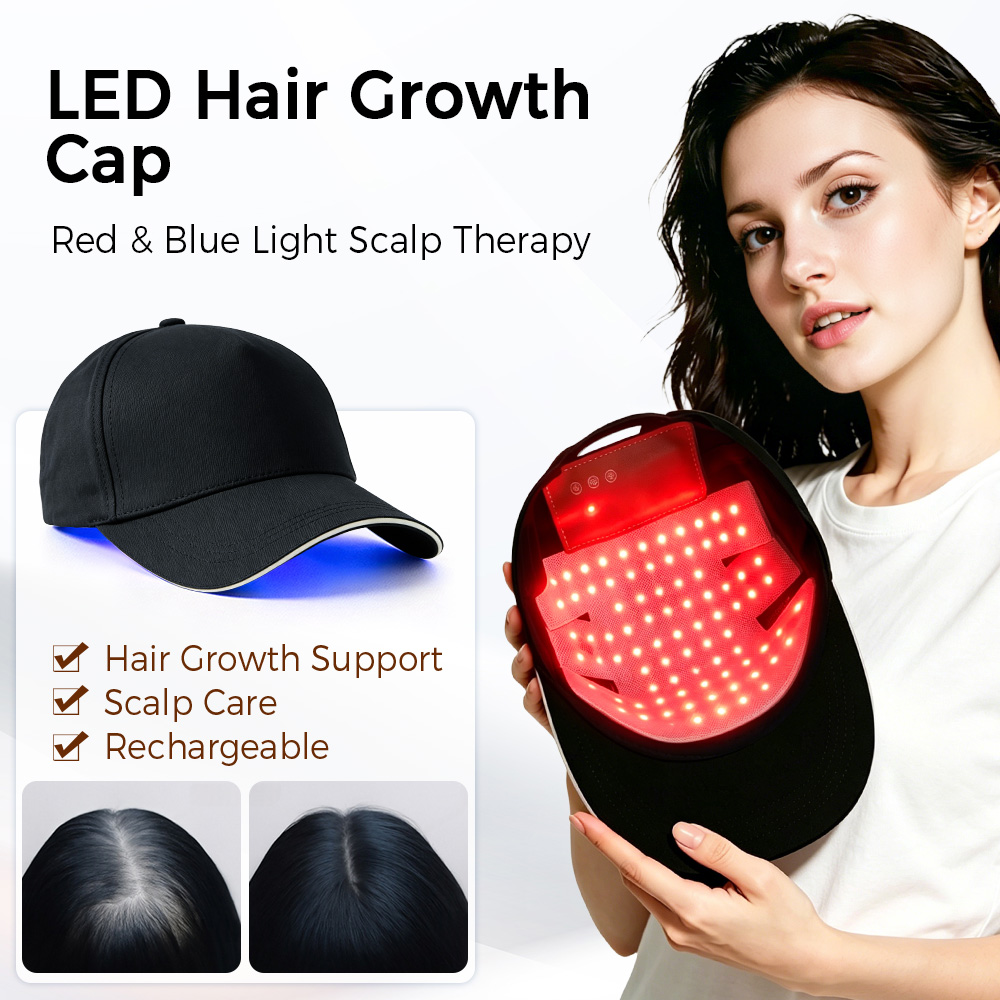 Hair Care With Protein - Boné LED para Crescimento Capilar com