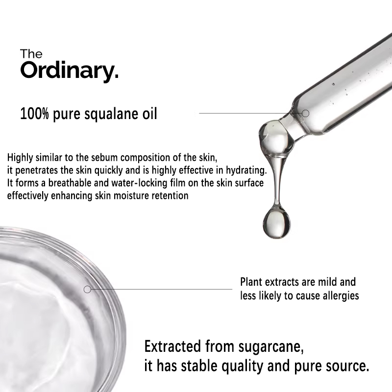 Soro facial de escualano 100%  - Hair Care Ordinary avaliação e preço