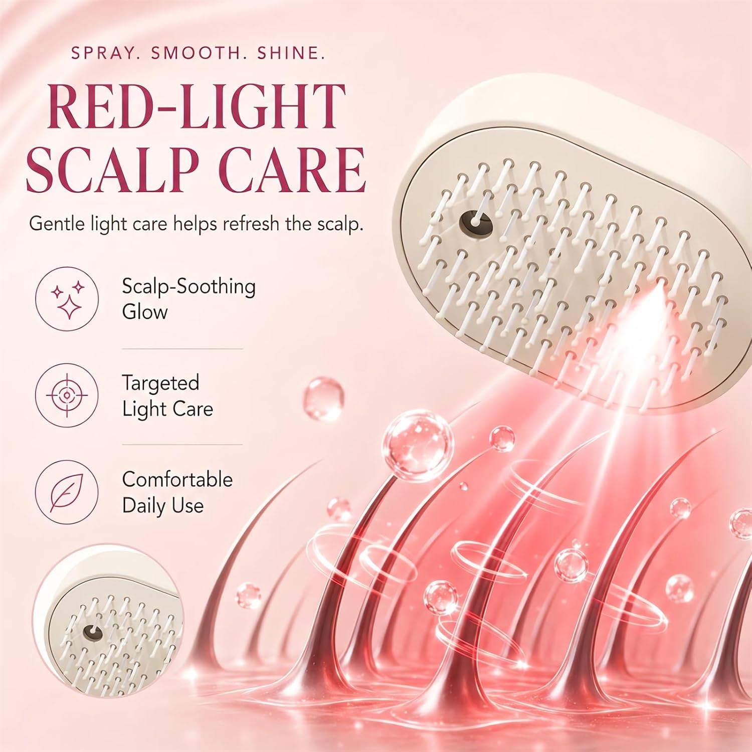 Escova de Massagem Multifuncio - Hair Care Is Self Care avaliação e preço